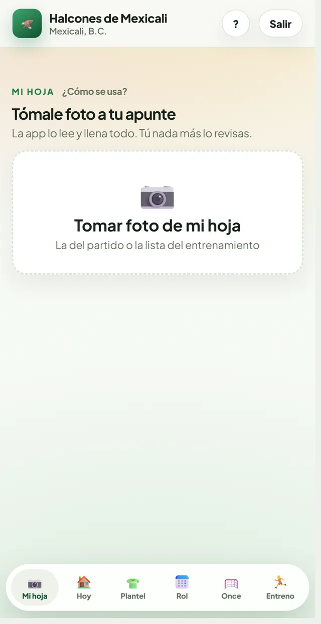 Mi hoja en el celular